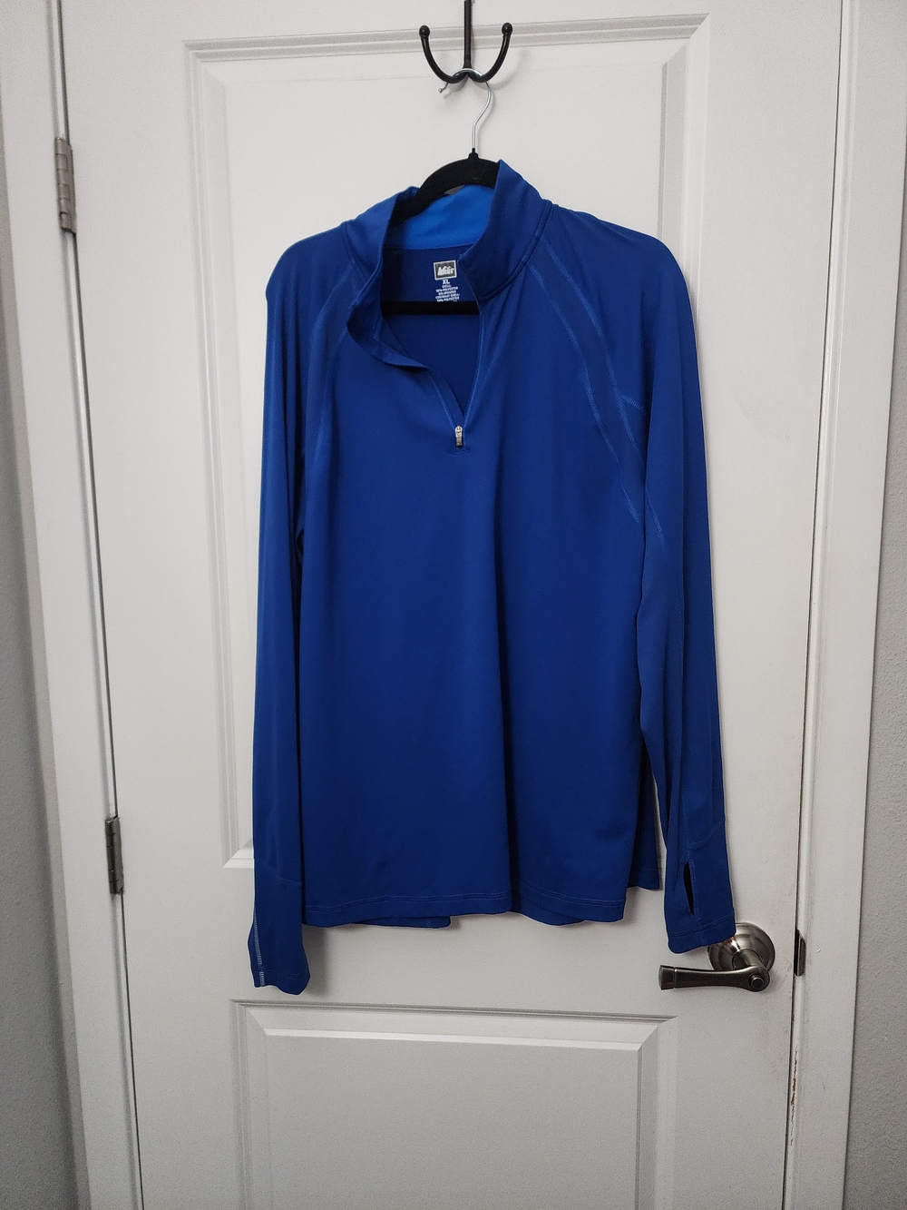 REI Men's Long-Sleeve Quarter-Zip Pullover - Royal Blue - Picture 3 of 5
